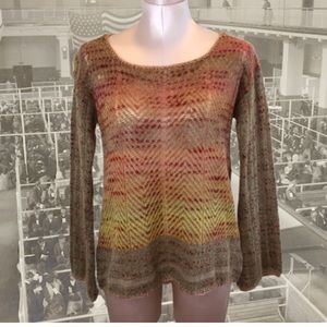 Free People Sunset Bell Crochet Mohair Sweater